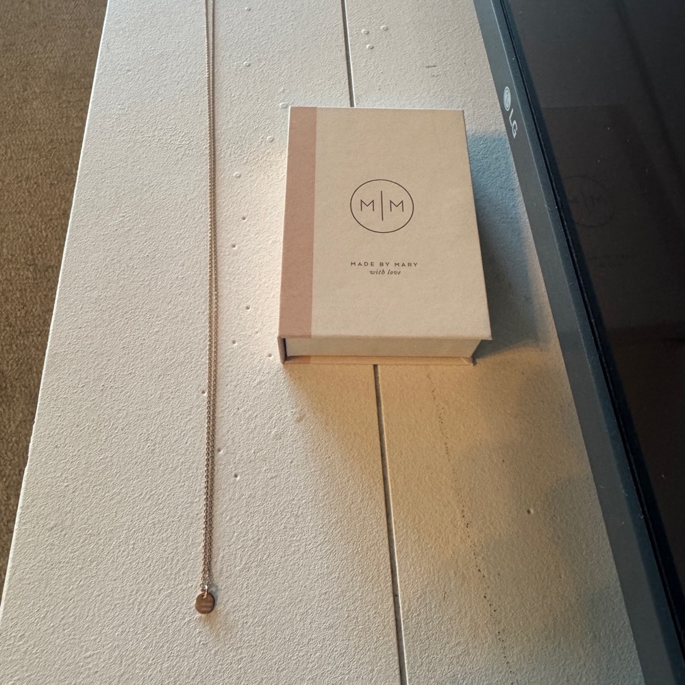 Made By Mary Rose Gold Minimal Disc Necklace